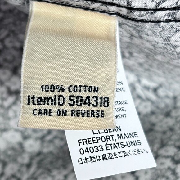 L.L. Bean Wrinkle-Free Pinpoint Oxford Womens 2X Plus Shirt Floral Print - Picture 5 of 6
